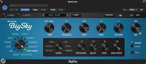 The BigSky plug‑in makes accessing secondary functions even easier than on the hardware pedal.