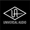 Universal Audio logo 100px white text on black